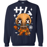 Sweatshirts Navy / Small Kawaii Pumpkin Crewneck Sweatshirt