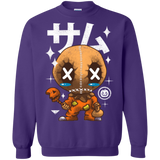 Sweatshirts Purple / Small Kawaii Pumpkin Crewneck Sweatshirt
