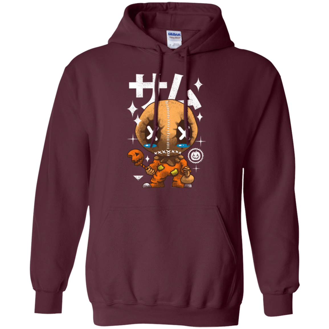 Sweatshirts Maroon / Small Kawaii Pumpkin Pullover Hoodie