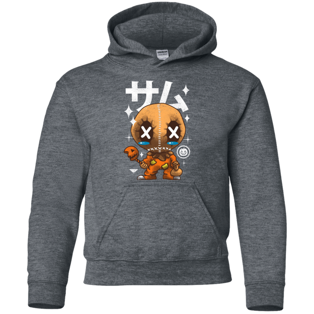 Sweatshirts Dark Heather / YS Kawaii Pumpkin Youth Hoodie