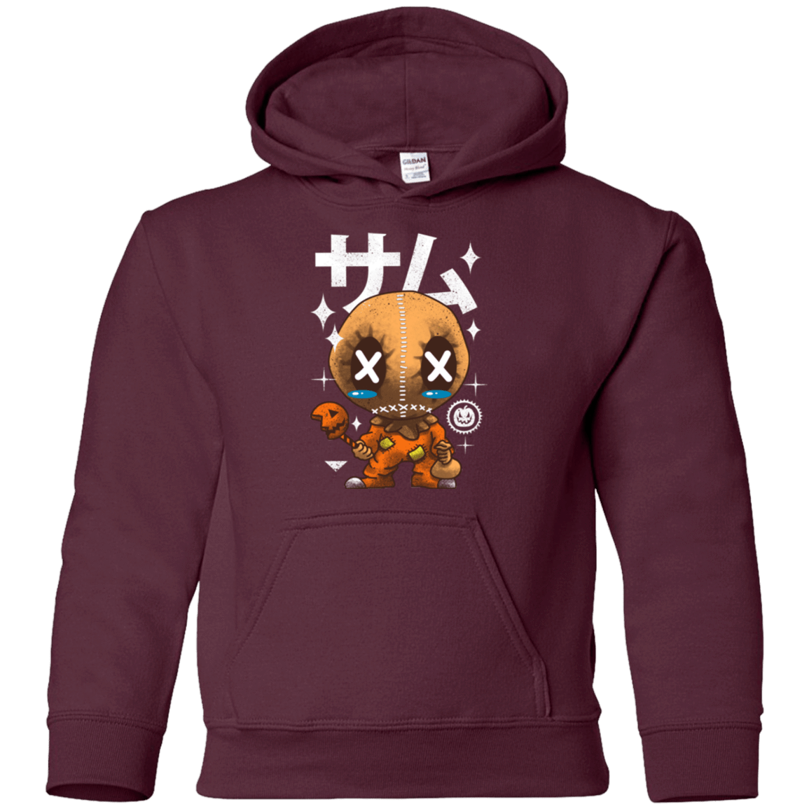 Sweatshirts Maroon / YS Kawaii Pumpkin Youth Hoodie