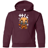 Sweatshirts Maroon / YS Kawaii Pumpkin Youth Hoodie