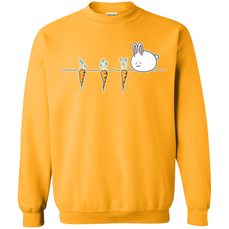 Sweatshirts Gold / S Kawaii Rabbit and Carrots Crewneck Sweatshirt