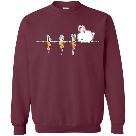 Sweatshirts Maroon / S Kawaii Rabbit and Carrots Crewneck Sweatshirt