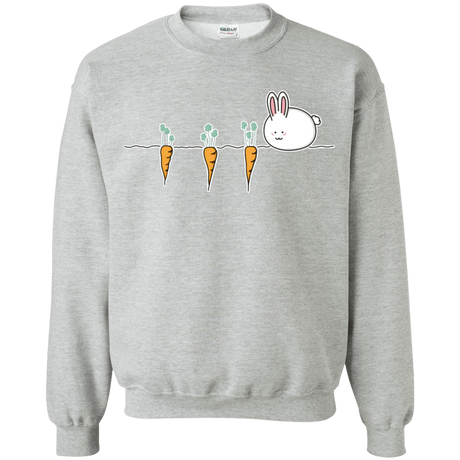 Sweatshirts Sport Grey / S Kawaii Rabbit and Carrots Crewneck Sweatshirt