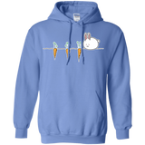 Sweatshirts Carolina Blue / S Kawaii Rabbit and Carrots Pullover Hoodie