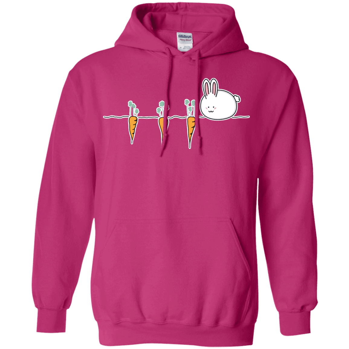 Sweatshirts Heliconia / S Kawaii Rabbit and Carrots Pullover Hoodie