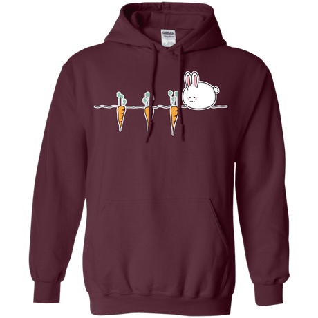 Sweatshirts Maroon / S Kawaii Rabbit and Carrots Pullover Hoodie