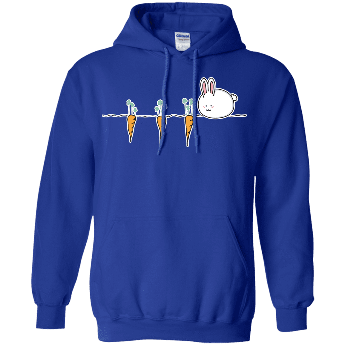 Sweatshirts Royal / S Kawaii Rabbit and Carrots Pullover Hoodie