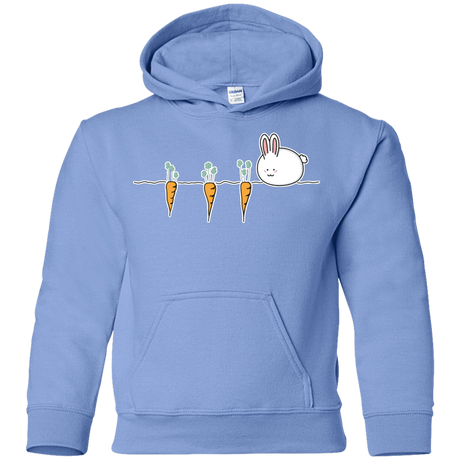 Sweatshirts Carolina Blue / YS Kawaii Rabbit and Carrots Youth Hoodie