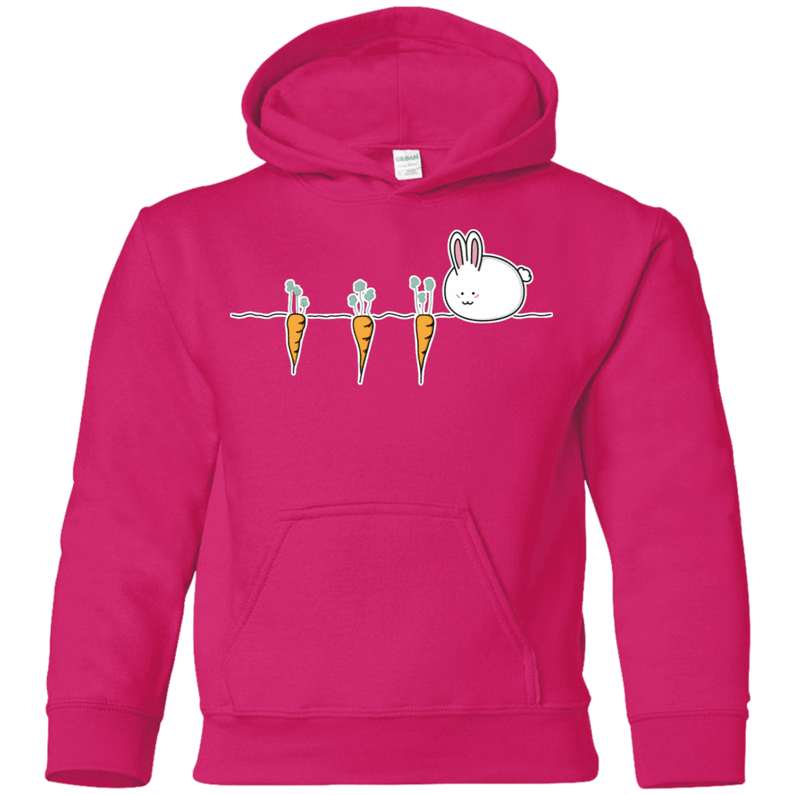 Sweatshirts Heliconia / YS Kawaii Rabbit and Carrots Youth Hoodie