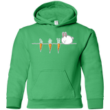 Sweatshirts Irish Green / YS Kawaii Rabbit and Carrots Youth Hoodie