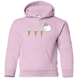 Sweatshirts Light Pink / YS Kawaii Rabbit and Carrots Youth Hoodie