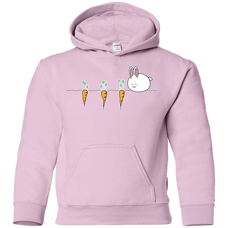 Sweatshirts Light Pink / YS Kawaii Rabbit and Carrots Youth Hoodie