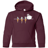 Sweatshirts Maroon / YS Kawaii Rabbit and Carrots Youth Hoodie