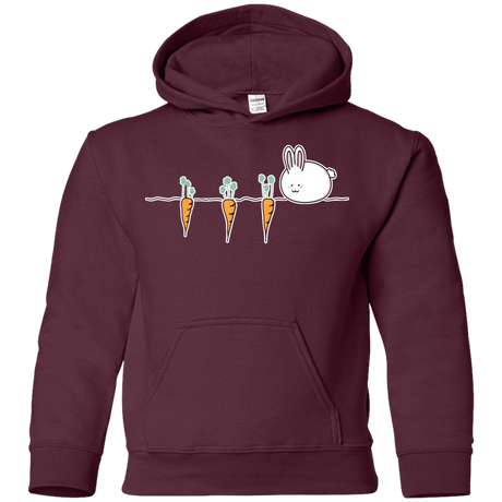 Sweatshirts Maroon / YS Kawaii Rabbit and Carrots Youth Hoodie