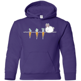 Sweatshirts Purple / YS Kawaii Rabbit and Carrots Youth Hoodie