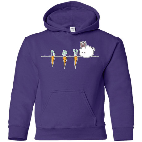 Sweatshirts Purple / YS Kawaii Rabbit and Carrots Youth Hoodie