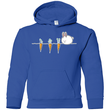 Sweatshirts Royal / YS Kawaii Rabbit and Carrots Youth Hoodie