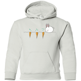 Sweatshirts White / YS Kawaii Rabbit and Carrots Youth Hoodie