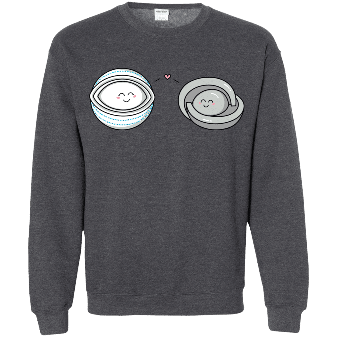 Sweatshirts Dark Heather / S Kawaii Timeless Mothership and Lifeboat Crewneck Sweatshirt