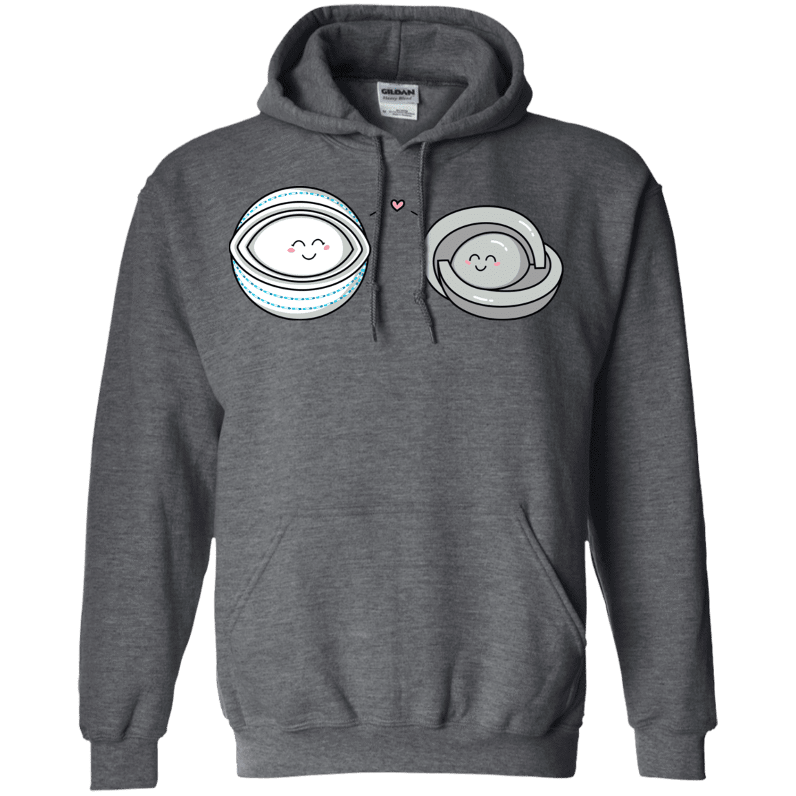 Sweatshirts Dark Heather / S Kawaii Timeless Mothership and Lifeboat Pullover Hoodie