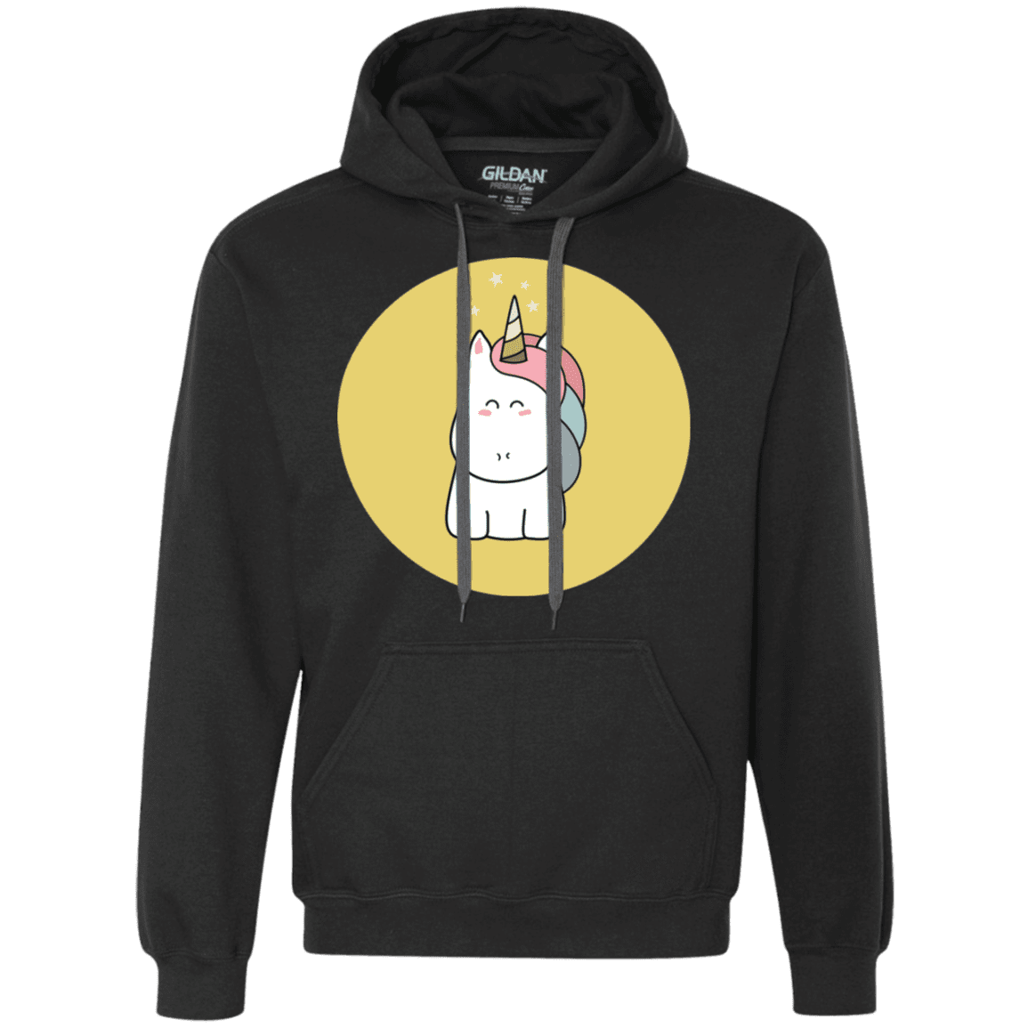 Sweatshirts Black / S Kawaii Unicorn Premium Fleece Hoodie