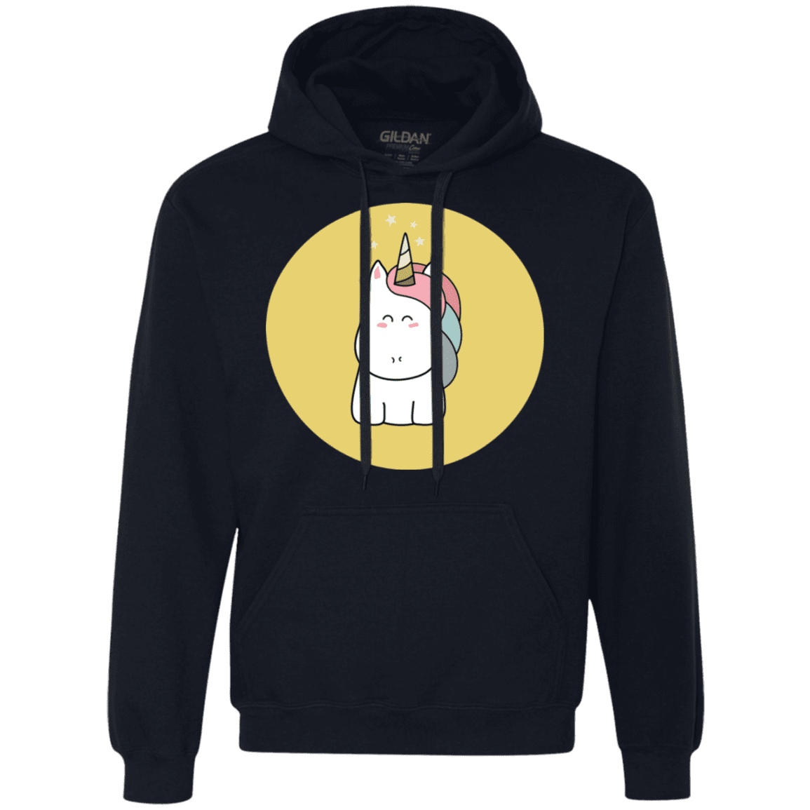 Sweatshirts Navy / S Kawaii Unicorn Premium Fleece Hoodie