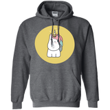 Sweatshirts Dark Heather / S Kawaii Unicorn Pullover Hoodie