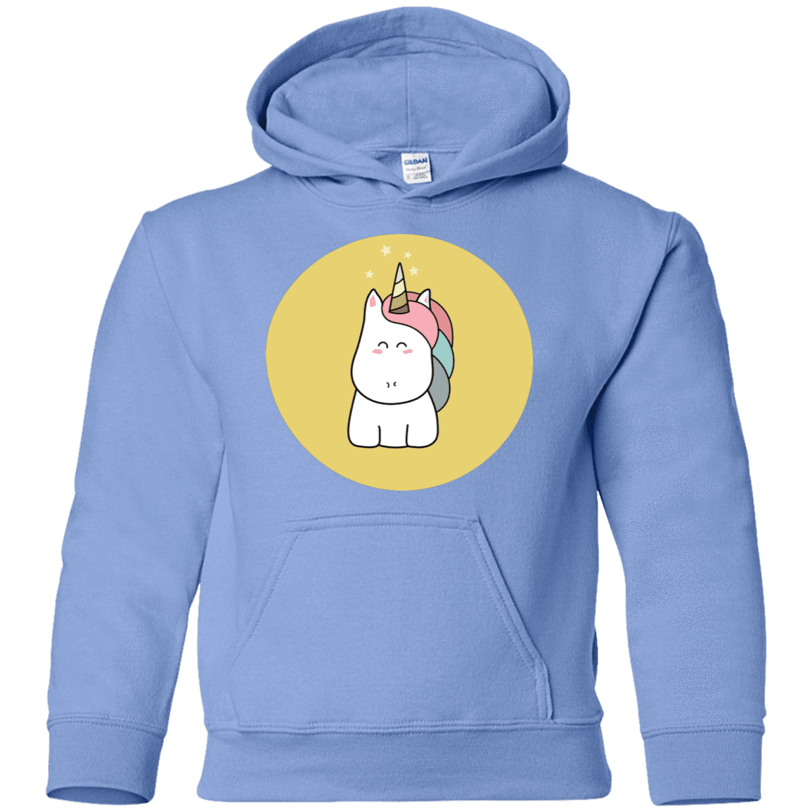 Sweatshirts Carolina Blue / YS Kawaii Unicorn Youth Hoodie