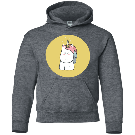 Sweatshirts Dark Heather / YS Kawaii Unicorn Youth Hoodie