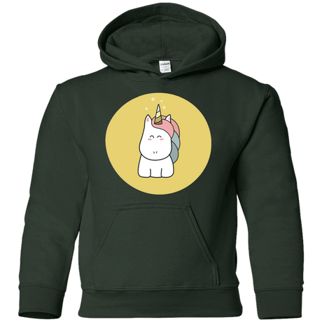 Sweatshirts Forest Green / YS Kawaii Unicorn Youth Hoodie