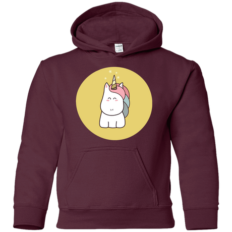 Sweatshirts Maroon / YS Kawaii Unicorn Youth Hoodie