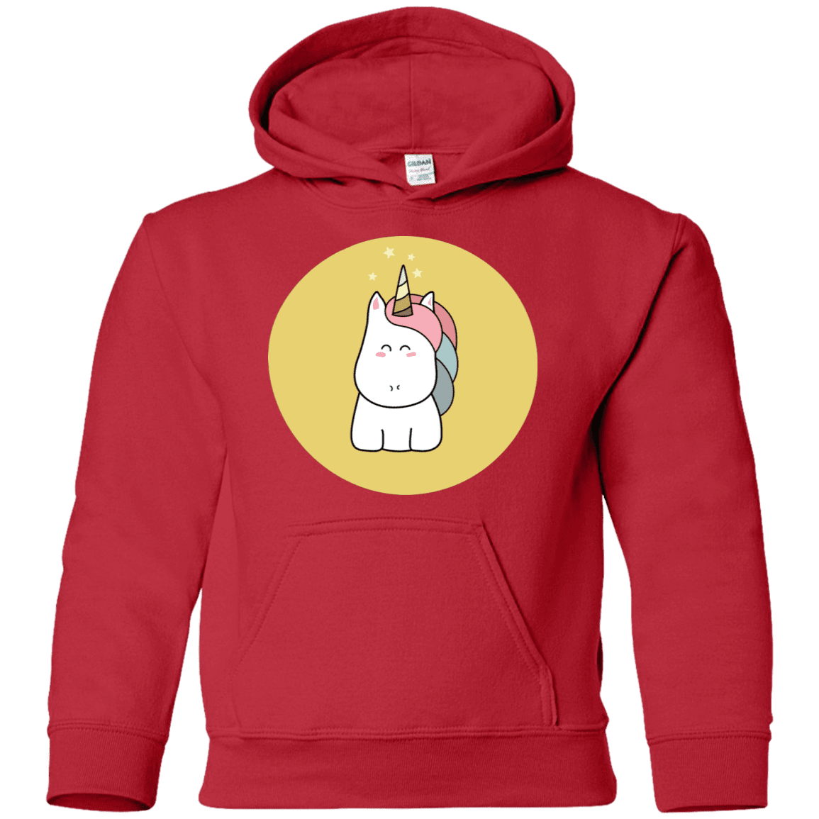 Sweatshirts Red / YS Kawaii Unicorn Youth Hoodie