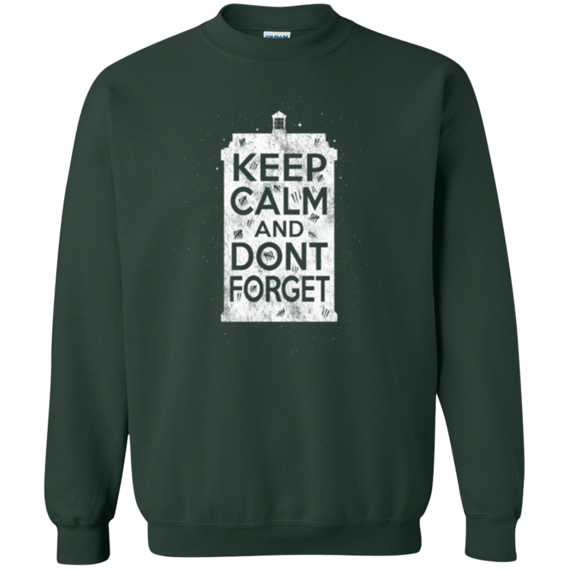 Sweatshirts Forest Green / Small KCDF Tardis Crewneck Sweatshirt