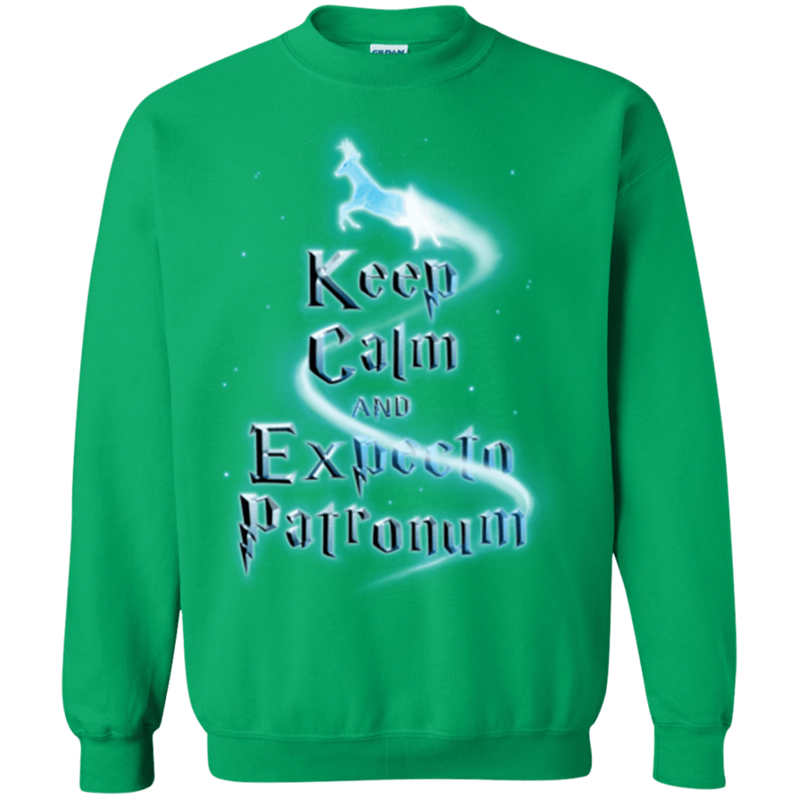 Sweatshirts Irish Green / Small Keep Calm and Expecto Patronum Crewneck Sweatshirt