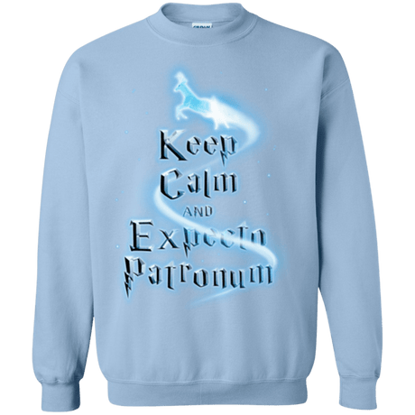 Sweatshirts Light Blue / Small Keep Calm and Expecto Patronum Crewneck Sweatshirt