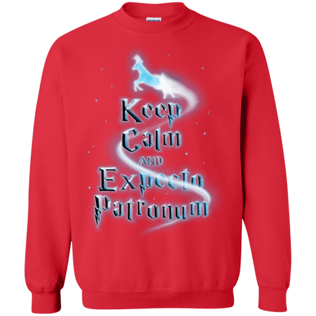 Sweatshirts Red / Small Keep Calm and Expecto Patronum Crewneck Sweatshirt
