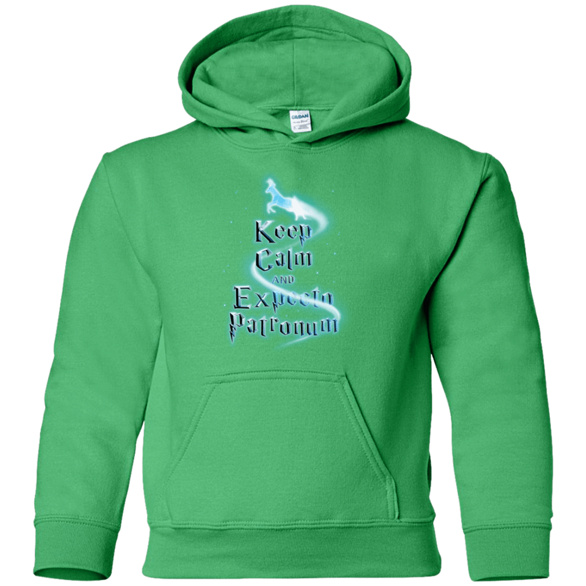 Sweatshirts Irish Green / YS Keep Calm and Expecto Patronum Youth Hoodie