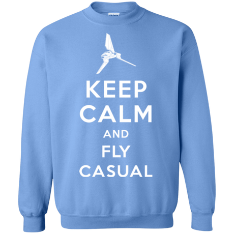 Sweatshirts Carolina Blue / Small Keep Calm and Fly Casual Crewneck Sweatshirt