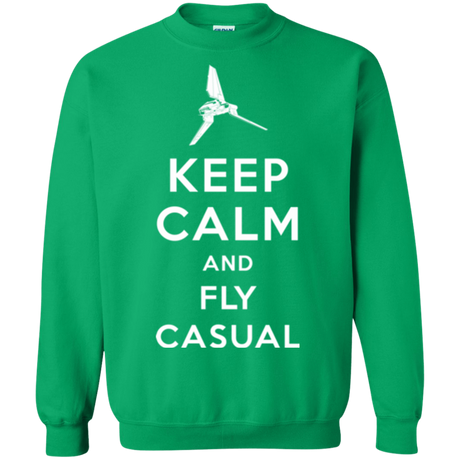 Sweatshirts Irish Green / Small Keep Calm and Fly Casual Crewneck Sweatshirt