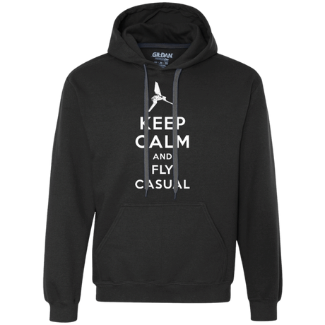 Sweatshirts Black / Small Keep Calm and Fly Casual Premium Fleece Hoodie