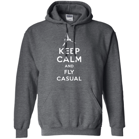 Sweatshirts Dark Heather / Small Keep Calm and Fly Casual Pullover Hoodie