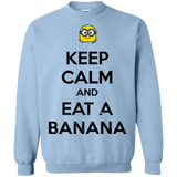 Sweatshirts Light Blue / Small Keep Calm Banana Crewneck Sweatshirt
