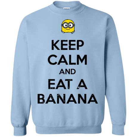 Sweatshirts Light Blue / Small Keep Calm Banana Crewneck Sweatshirt