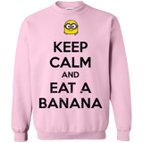Sweatshirts Light Pink / Small Keep Calm Banana Crewneck Sweatshirt