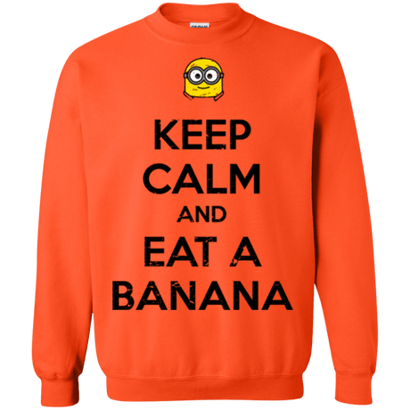 Sweatshirts Orange / Small Keep Calm Banana Crewneck Sweatshirt
