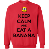 Sweatshirts Red / Small Keep Calm Banana Crewneck Sweatshirt
