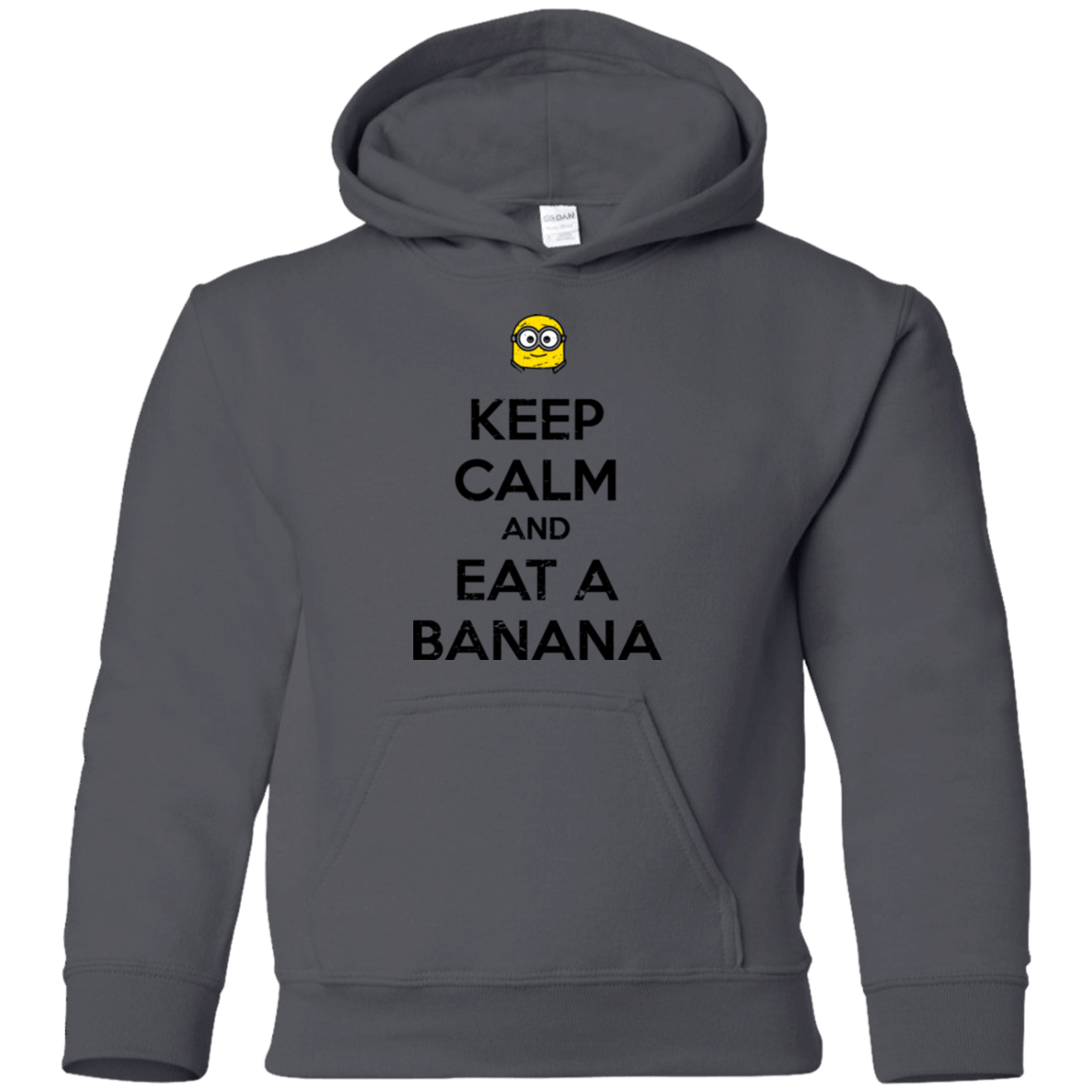 Sweatshirts Charcoal / YS Keep Calm Banana Youth Hoodie