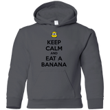 Sweatshirts Charcoal / YS Keep Calm Banana Youth Hoodie